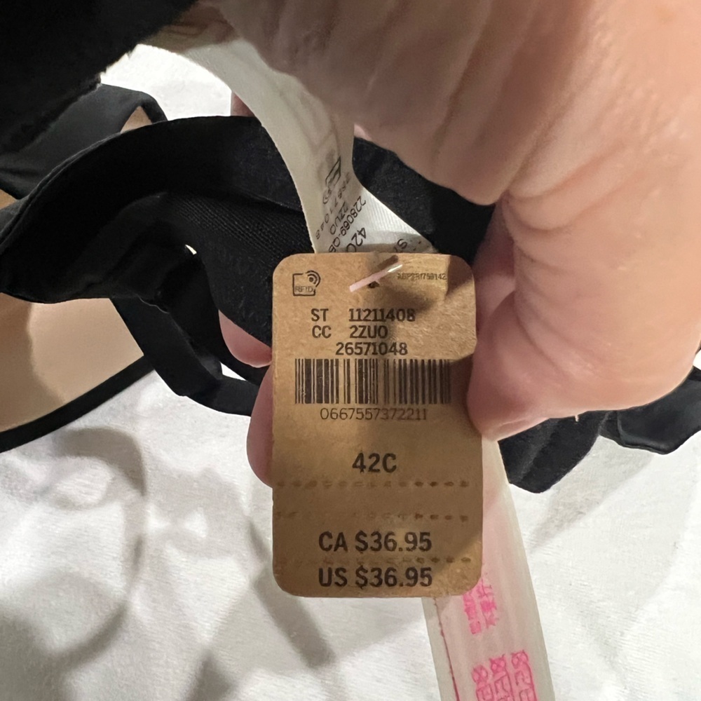 PINK VS Victoria Secret bra black lightest lined 42C - Picture 6 of 7